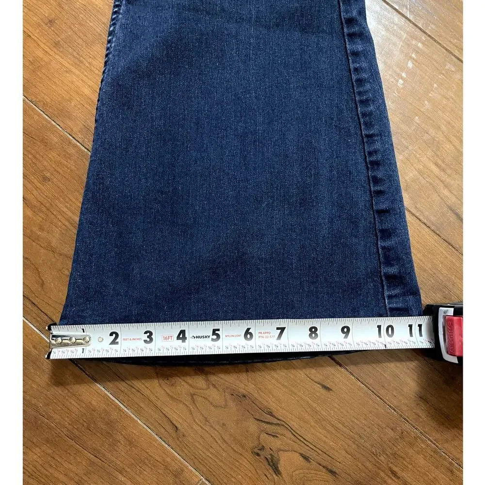 Free People Womens Pull On Flare Jeans Sz 28 Dark Wash MidRise Bell Bottom Denim - Picture 10 of 10